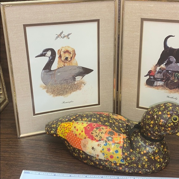 Double framed hunting art yellow Black Labrador - Picture 10 of 12